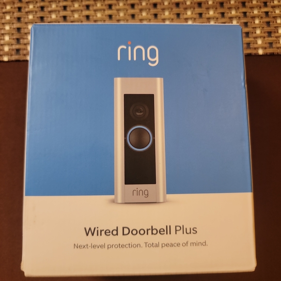 Ring Wired Doorbell Plus in Silver and Black